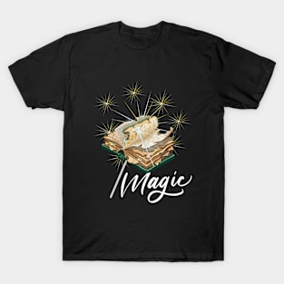 Magic Book Wand Design T-Shirt